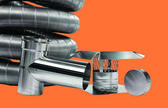 FireFlex 316L Smooth Wall Chimney Liner Tee Kit