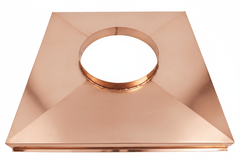 Custom copper chimney chase cover with drip edge