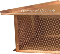 Copper Hip and Ridge Multi Flue Chimney Cap With Skirt