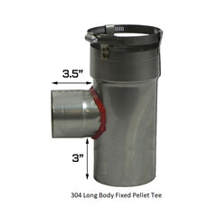 304 Fixed Pellet Tee