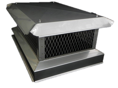 Custom Multi-Flue Chimney Cap with Skirt | Stainless Steel