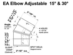 316 Adjustable Flexible Liner Elbow