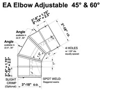 304 Adjustable Flexible Liner Elbow