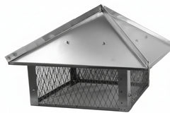 Hip and Ridge Pre-Assembled Multi Flue Hinged Chimney Cap in Stainless Steel