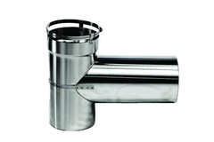 316 Stainless Steel 2-Part Chimney Flex Tee with 10" Snout