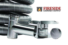 FireFlex 316L Pre-Insulated Stainless Steel Chimney Liner Tee Kit