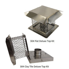 304 Stainless Steel Clay Tile Hinged Deluxe Chimney Cap
