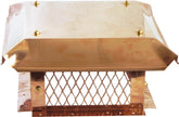 Copper Knockdown style Multi Flue Hinged Chimney Cap