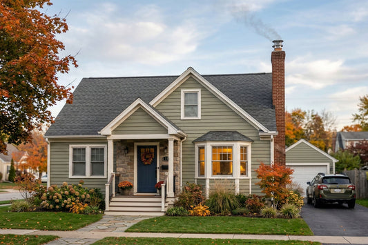 Cozy home with chimney