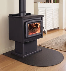 Rounded front hearth pad