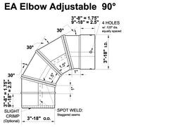 304 Adjustable Flexible Liner Elbow