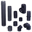 Black Double Wall Stovepipe