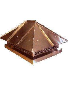Copper Hip and Ridge Multi Flue with Skirt 