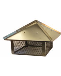 Hip and Ridge Pre-Assembled  Multi Flue Hinged Chimney Cap in Stainless Steel 