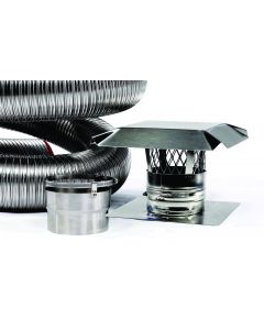 Pre-Insulated Chimney Liner Kit, Flexible Stainless Steel